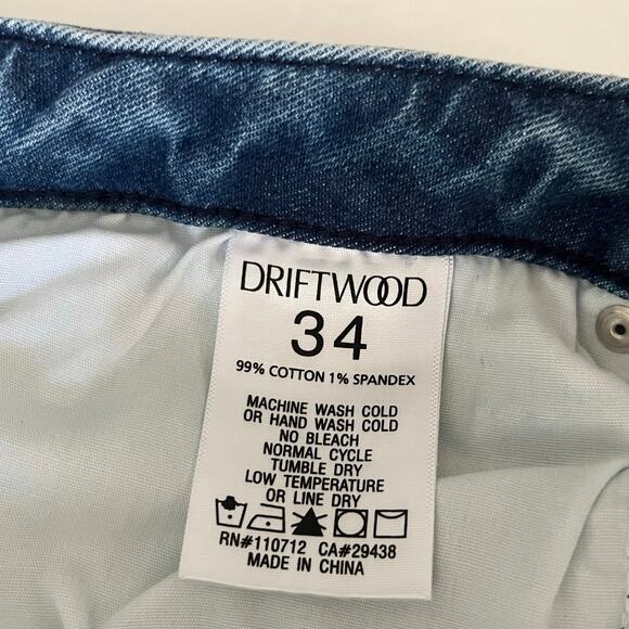 Free People x Driftwood Floral Embroidered Royce Jeans Relaxed Size 34x27 NWT - Picture 9 of 13